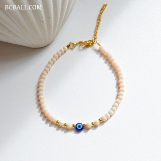 New Design Evil Eye Crystal Beads Bracelet By Balinese Artisans